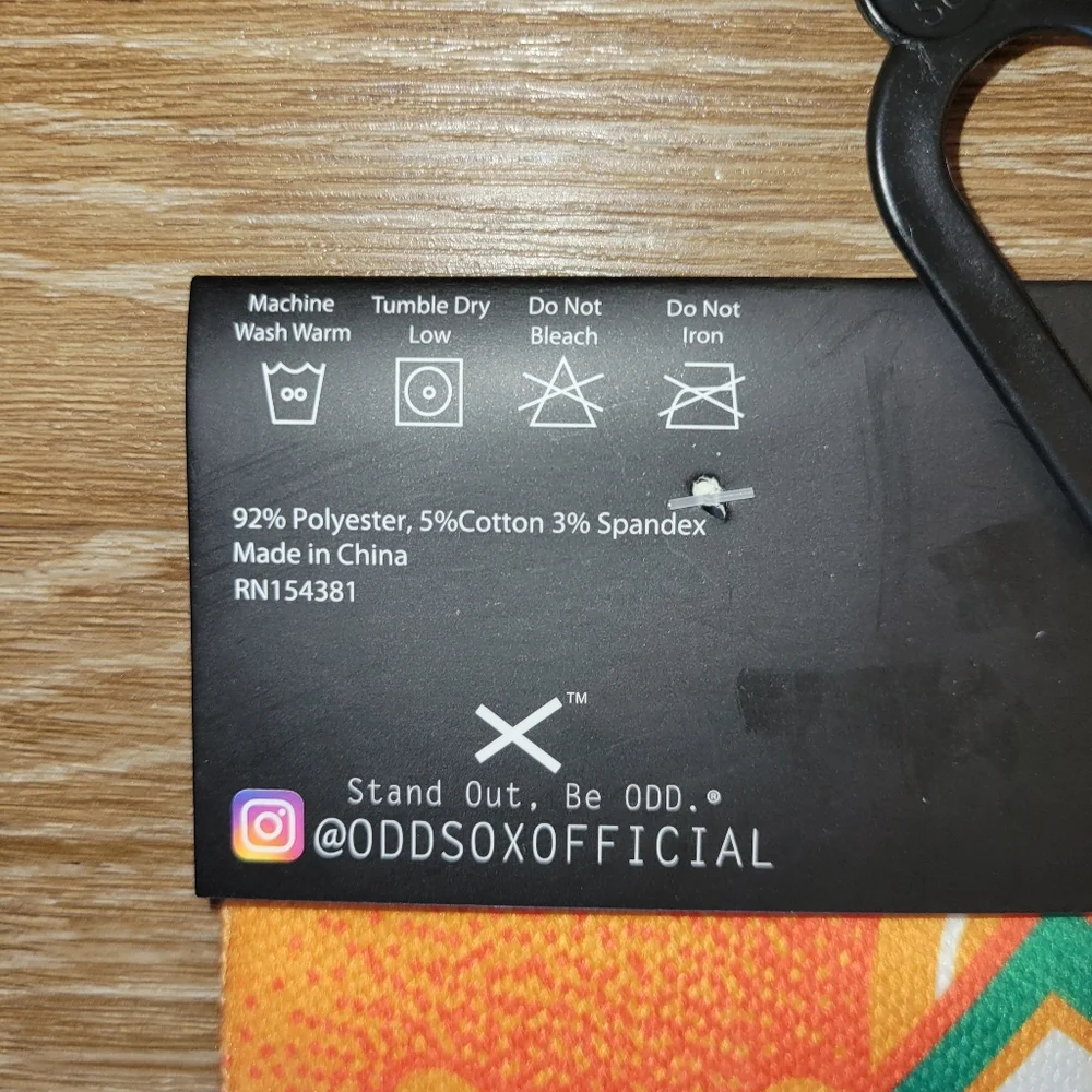 Odd Sox Orange Crush Soda Pop Adult Size 6-13 Crew Socks New